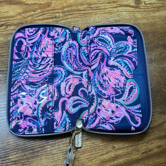 Lilly Pulitzer Tiki Palm Wristlet Clutch Smartphone Holder Credit Card Holder - Picture 6 of 11